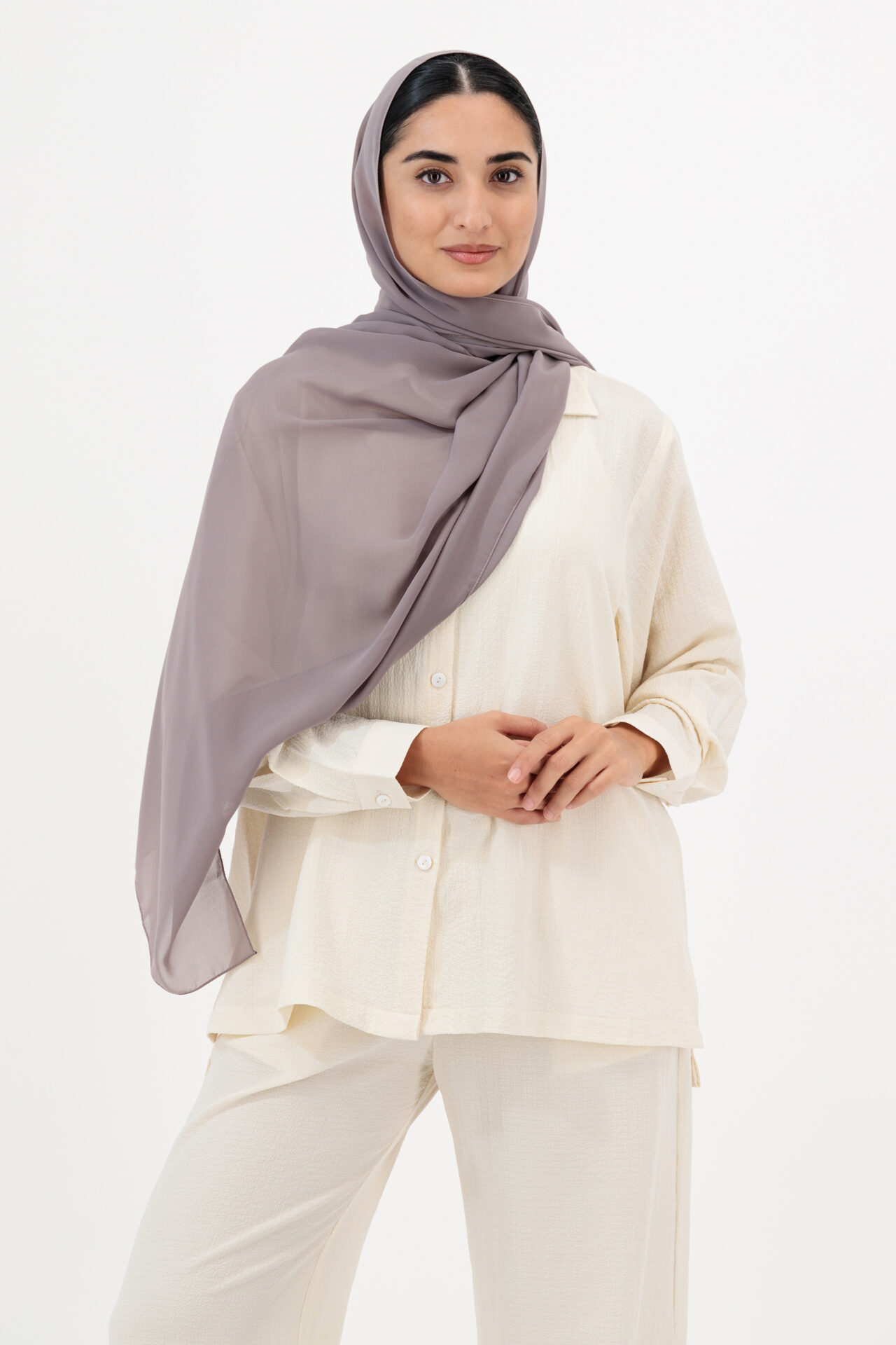 Premium Chiffon Hijab - Grey