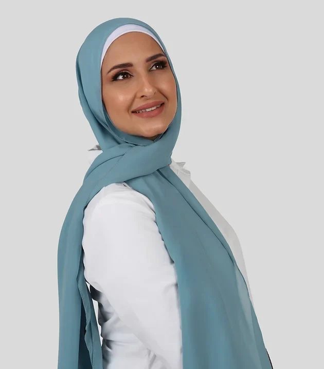 Premium Chiffon Hijab - Turquoise